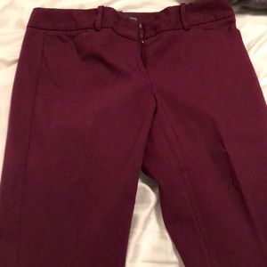 The Limited burgundy ankle skinny dress pants